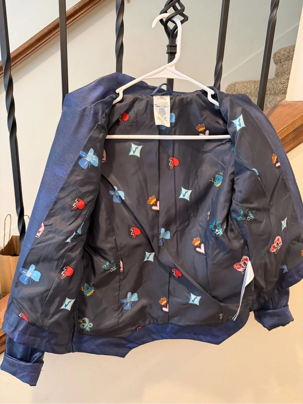 Disney’s Descendants Girls Faux Leather Jacket NWOT